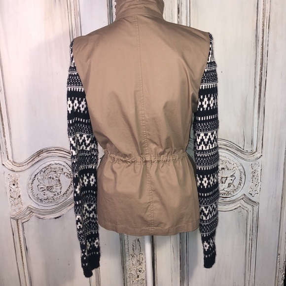 Love Tree Kaki and Sweater LongSleeve Safari Like Jacket Size Medium - Picture 8 of 12